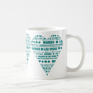 Married in Las Vegas teal/white mug