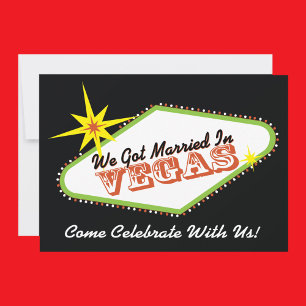 Married in Las Vegas Wedding Party Invitation