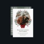Married Little Christmas Newlywed Photo Holiday Card<br><div class="desc">Christmas cards in a "married little christmas" photo design,  perfect for the newlywed couple. Customized with your custom greeting,  photo and names. This newlywed Christmas card reverses to a coordinating Christmas plaid on the back.</div>