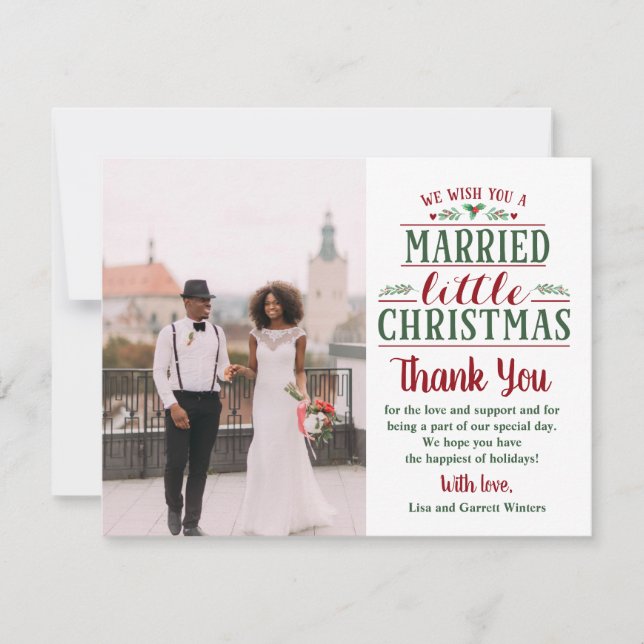 Married Little Christmas Thank You Card (Front)