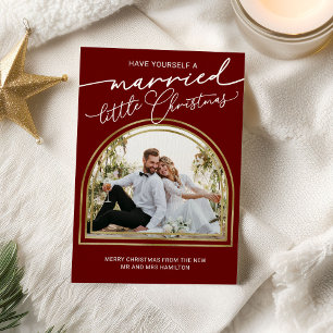 Married Little Christmas Wedding Announcement 