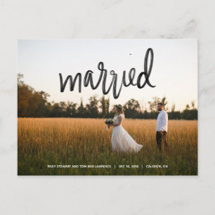 Married Marriage Announcement Postcard