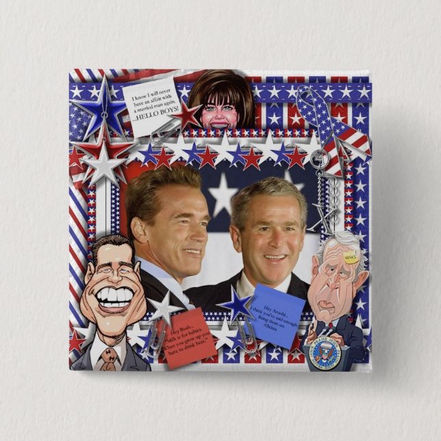 Married Men and Monica Lewinsky 2 Inch Square Button (Front)