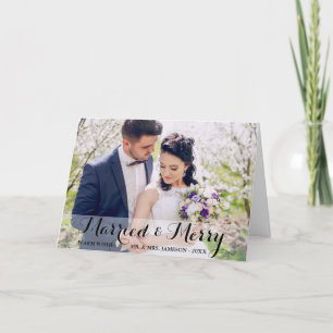 Married & Merry Couple Photo Greeting Card WB