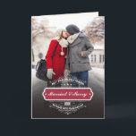 Married & Merry. Custom Photo Christmas Holiday Card<br><div class="desc">Merry Christmas and a Happy New Year. Happy Holidays. Elegant Festive design  "Married and Merry" Christmas Photo Cards with personalized photo and greeting. Matching cards and gifts available in the Christmas & New Year Category of our store.</div>