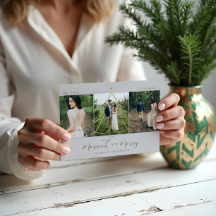 Married & Merry Elegant Gold Holiday Tree 3 Photo