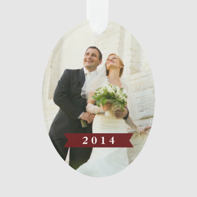 Married & Merry Holiday Ornament 5 (Front)