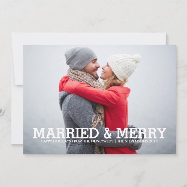 MARRIED & MERRY | HOLIDAY PHOTO CARD (Front)