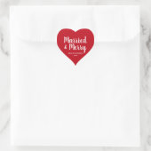 Married & Merry Newlywed Holiday Red Heart Heart Sticker (Bag)