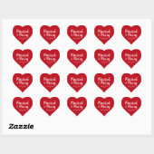 Married & Merry Newlywed Holiday Red Heart Heart Sticker (Sheet)