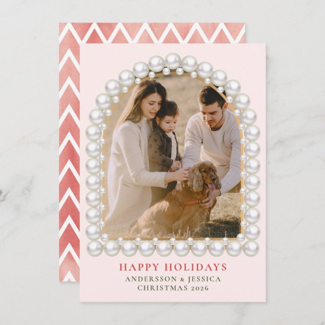 Married & Merry  Photo Christmas Holiday Card (Front/Back)