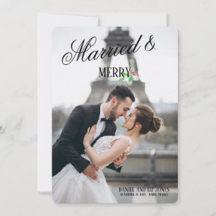 Married & Merry Photo Holiday Card