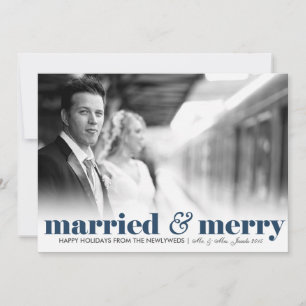 Married & Merry Weddings Christmas Holiday Card