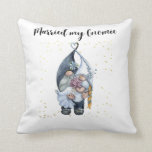 Married my Gnomie Throw Pillow<br><div class="desc">This is a cute wedding gnome design with text,  "Married my Gnomie."</div>