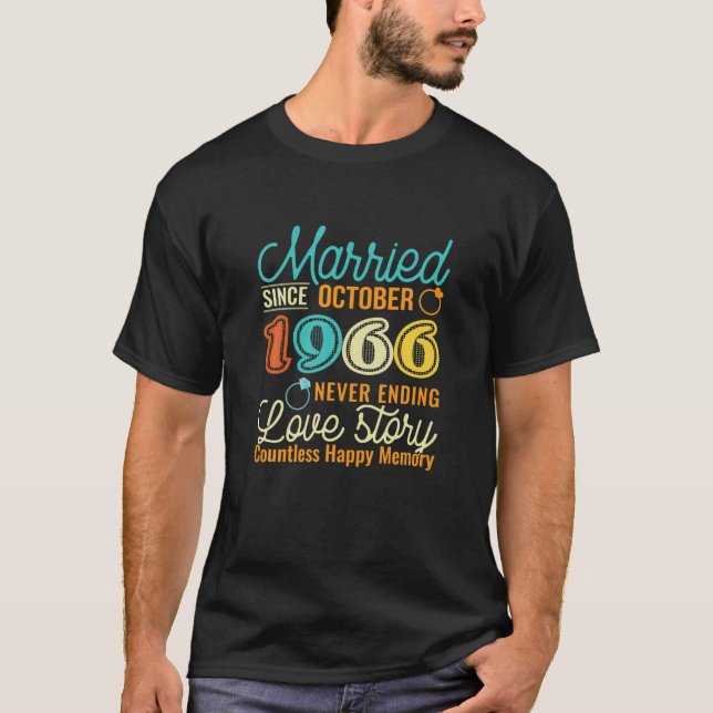 Married October 1966 Love Story 55Th Wedding Anniv T-Shirt (Front)