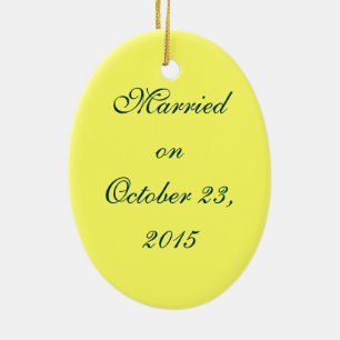 Married on Date ornaments Sunflower Add Month Year