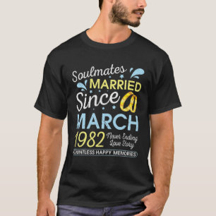 Married Since March 1982 Never Ending 40 Years Lov T-Shirt