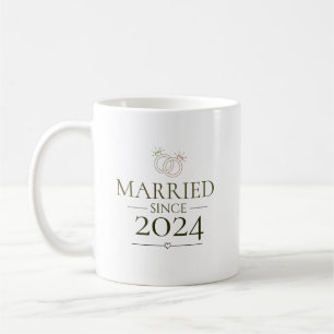 Married Since Personalized Year Minimal Couple Coffee Mug