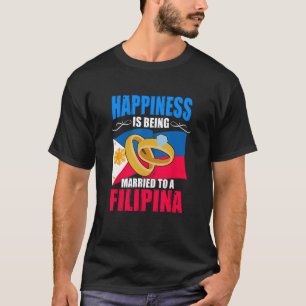 Married To A Filipina Philippines Flag Filipino Pi T-Shirt