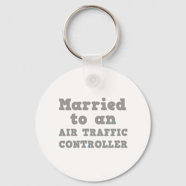 MARRIED TO AN AIR TRAFFIC CONTROLLER KEYCHAIN (Front)