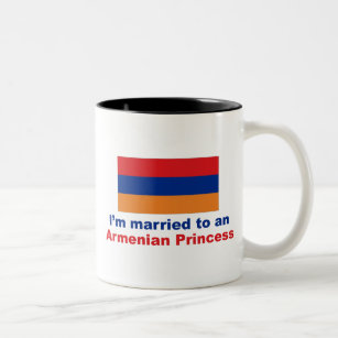Married To Armenian Princess Two-Tone Coffee Mug