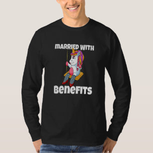Married With Benefits Unicorn Swinger Upside Down  T-Shirt