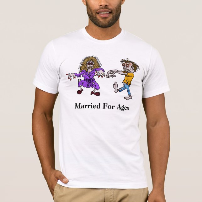 Married Zombie Couple T-Shirt (Front)