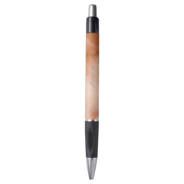 Marron and orange gradient colour name  pen (Front Vertical)