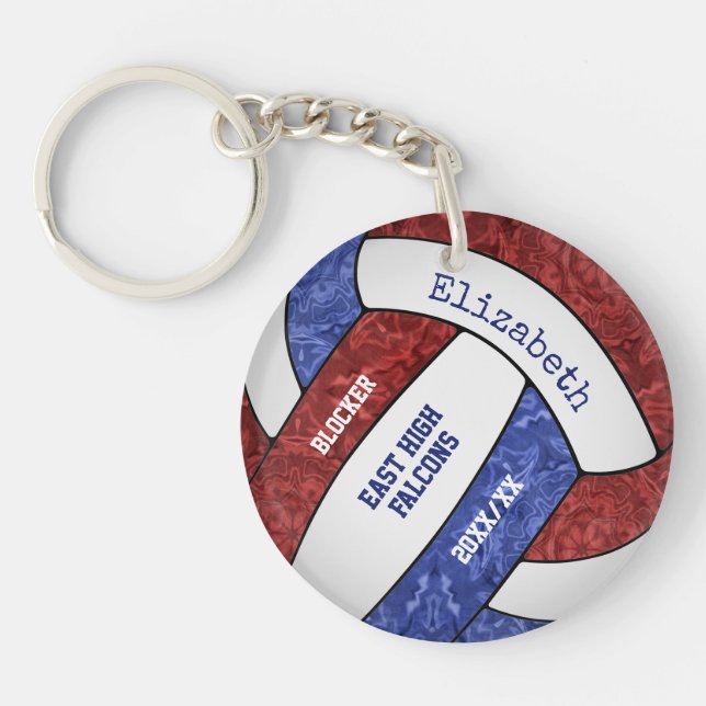 marron bleu équipe personnalisée couleurs volleyba (Devant)