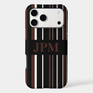 Marron Monogramme, Rayure de code-barres noir