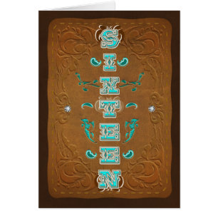 Marron rustique occidental & turquoise SIXTEEN 16