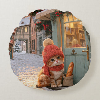 Marron’s Winter Bakery  Throw Pillows