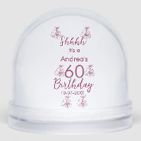Marron white mauve shhhh 60th birthday floral name