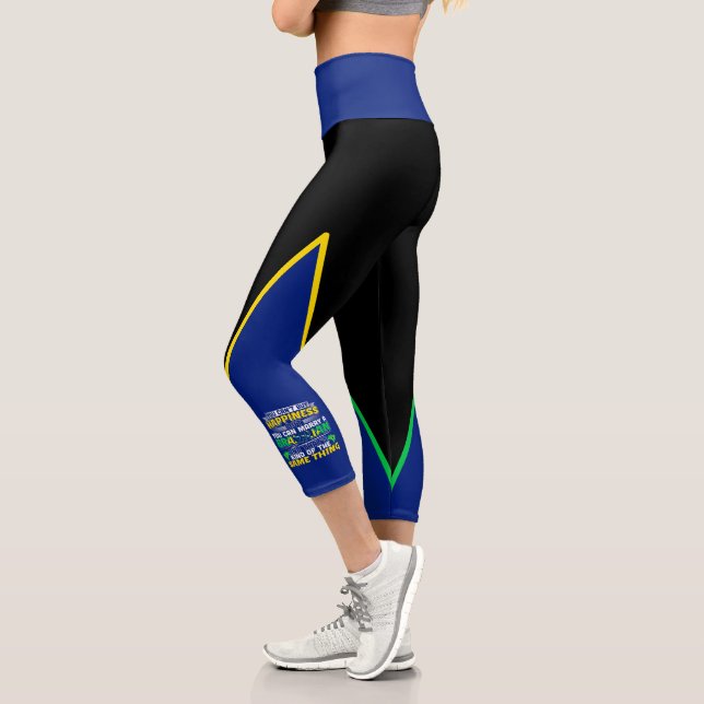 Marry a Brazilian - Brazil Happiness Capri Leggings (Left)