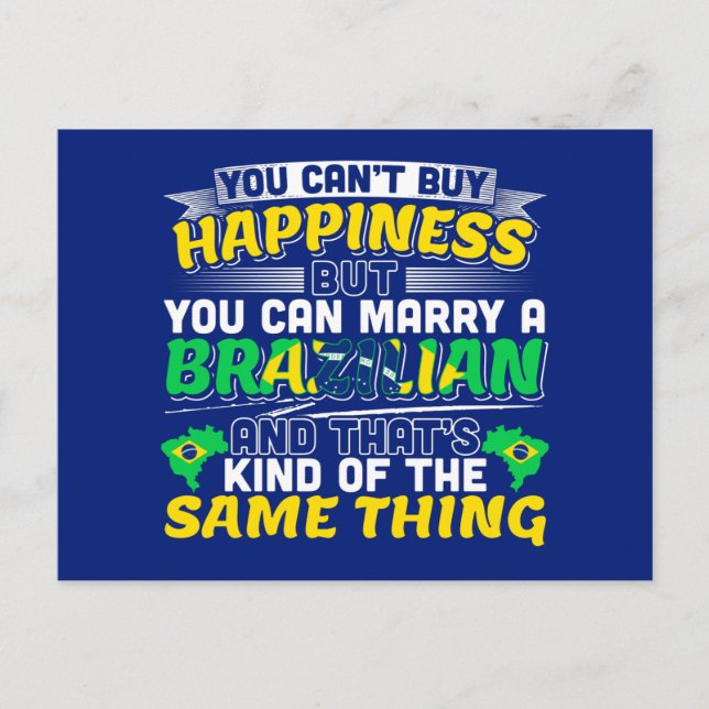 Marry a Brazilian - Brazil Happiness Postcard (Front)