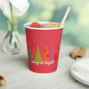 Marry and Bright Christmas Paper Cups