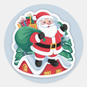 Marry Christmas Classic Round Sticker