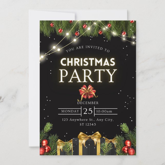 Marry Christmas Party Invitations (Front)