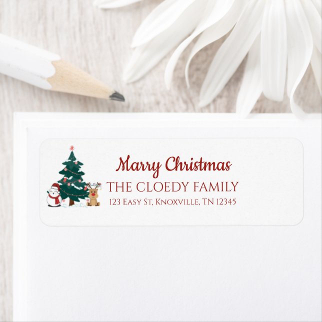 Marry Christmas Retourner l'adresse (En situation)