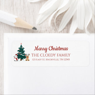 Marry Christmas Return Address
