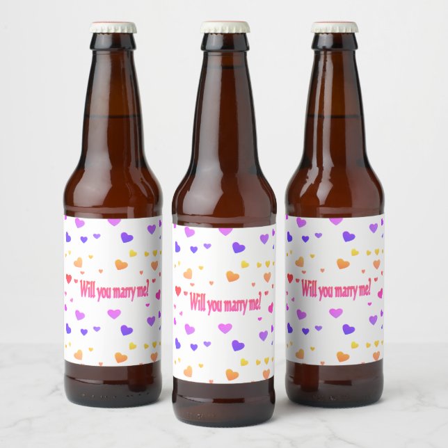 Marry me, beer bottle label (Bottles)