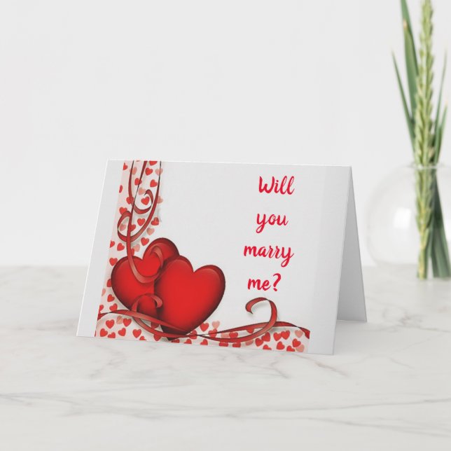 MARRY ME ***I "LOVE" YOU! CARD (Front)