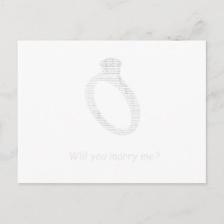 Marry me in ascii art postcard