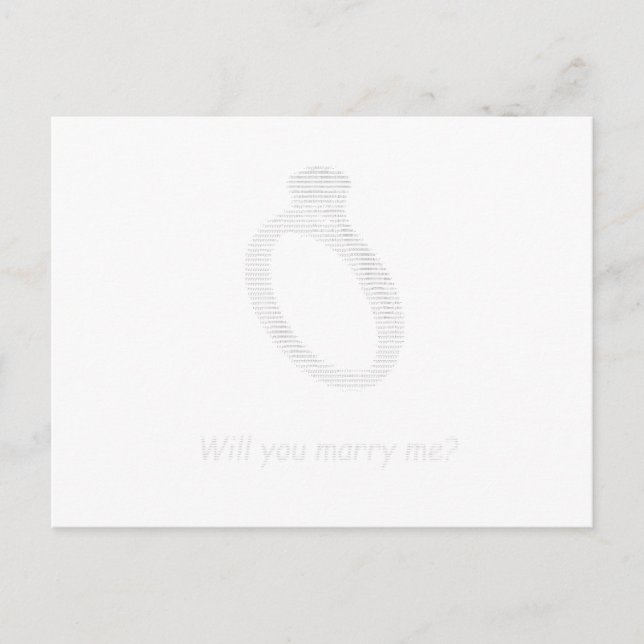 Marry me in ascii art postcard (Front)