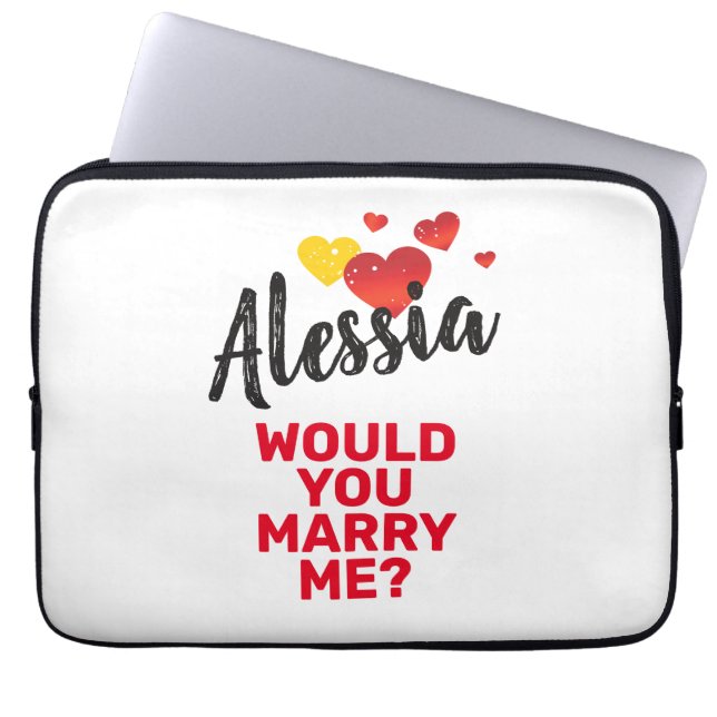 Marry Me Laptop Sleeve (Front)