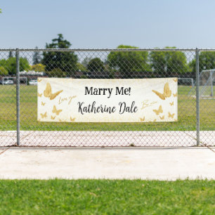 "Marry Me" Marriage Proposal Banner Lona