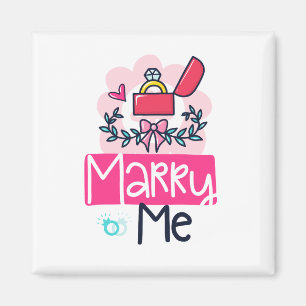 Marry Me Marriage Proposal Magnet