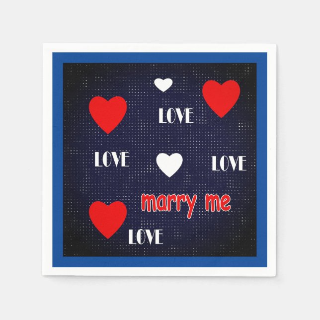 marry me napkin (Front)
