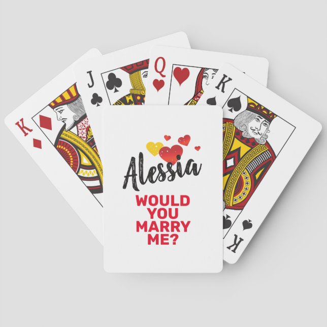 Marry Me Playing Cards (Back)
