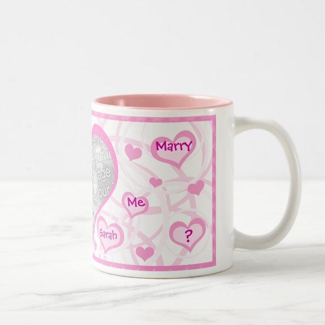 Marry Me Proposal Custom Photo & Text Mug (Right)